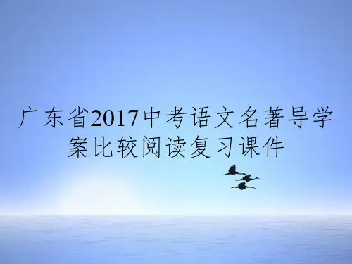 广东省2017中考语文名著导学案比较阅读复习课件