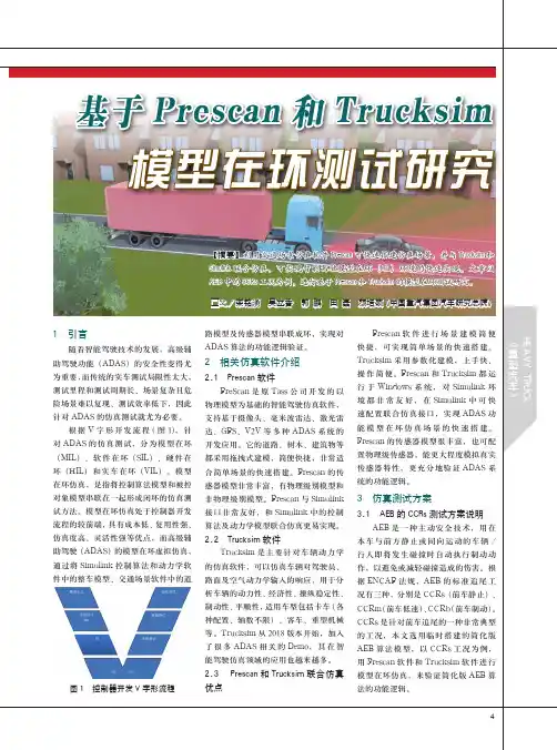 基于Prescan和Trucksim模型在环测试研究