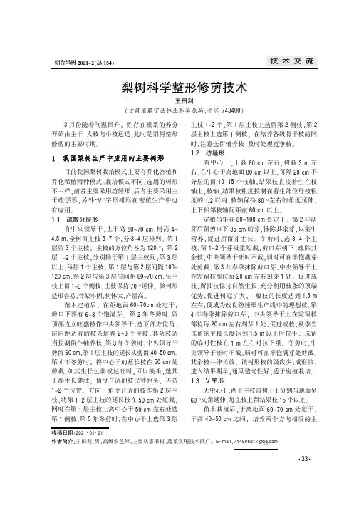 梨树科学整形修剪技术