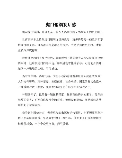 虎门销烟观后感