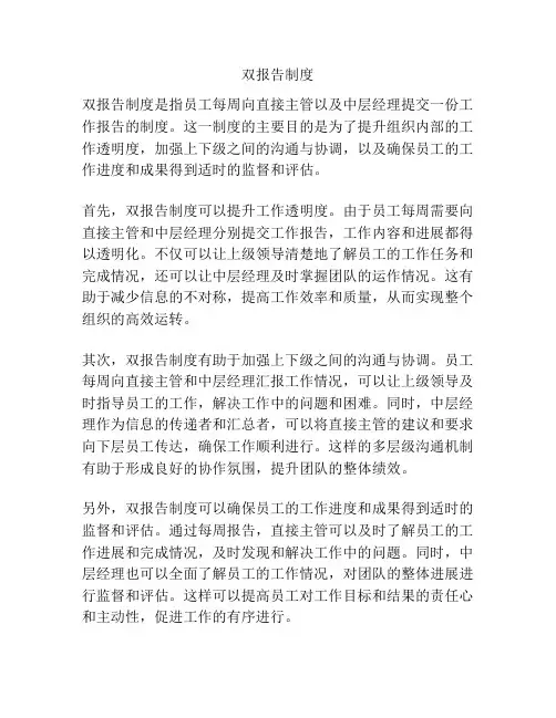 双报告制度