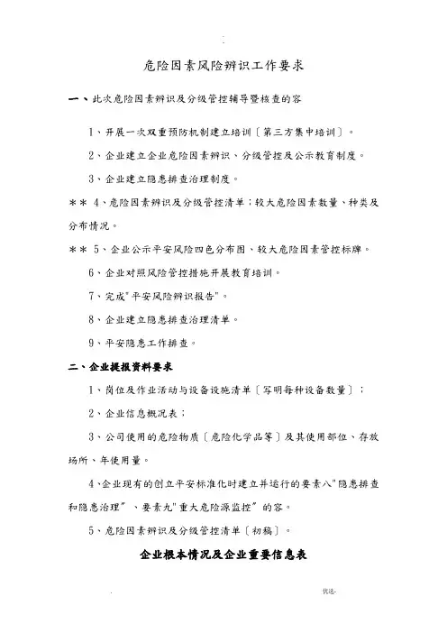 双重预防机制材料