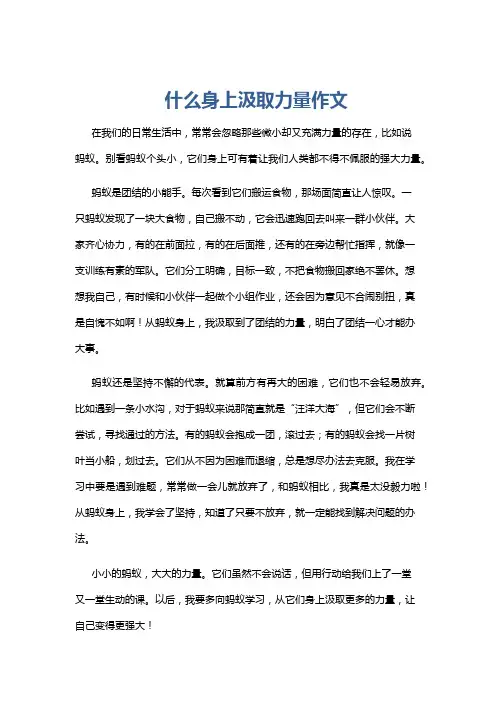 什么身上汲取力量作文