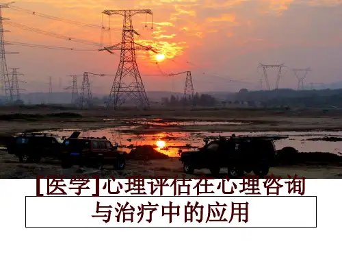 最新[医学]心理评估在心理咨询与治疗中的应用讲学课件