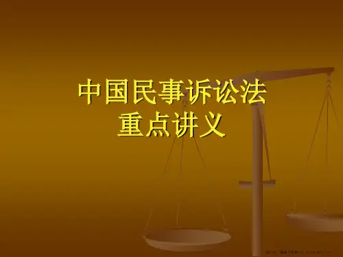 中国民事诉讼法重点讲义