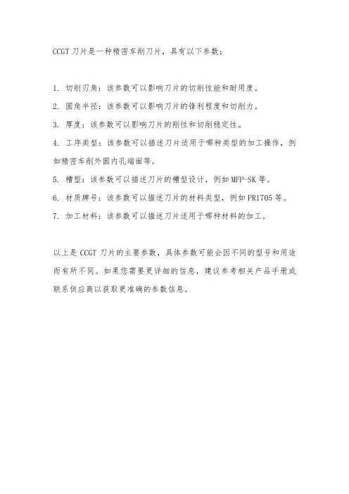 ccgt刀片参数