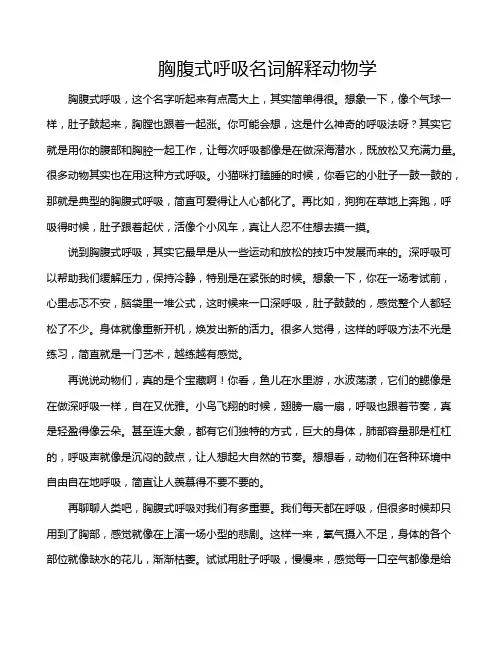 胸腹式呼吸名词解释动物学