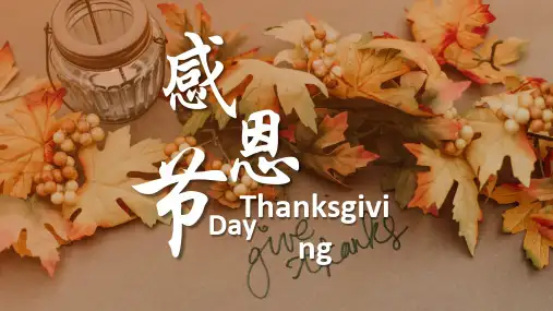 感恩节主题ppt课件