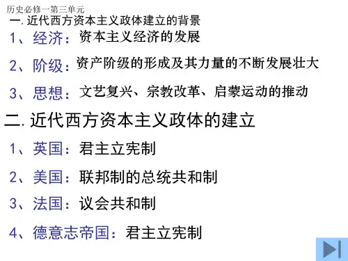 历史必修一第三单元复习