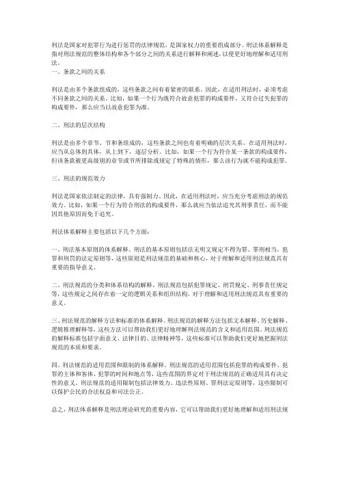 刑法中的体系解释