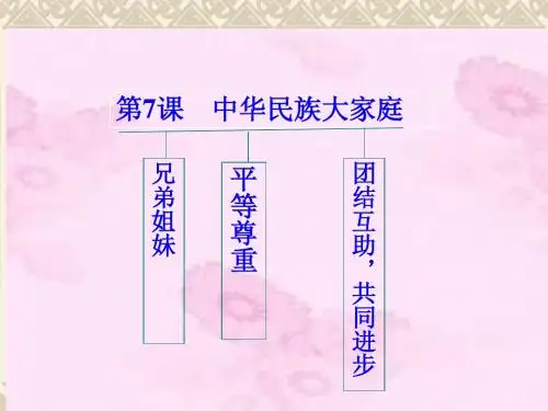 第七课  中华民族大家庭