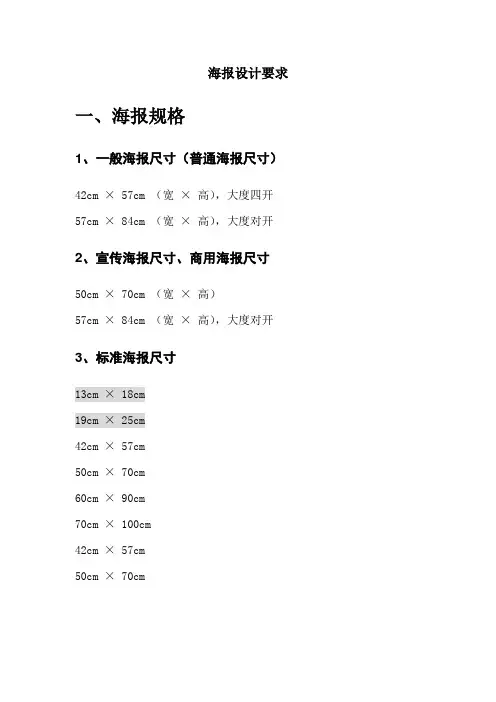 海报规格