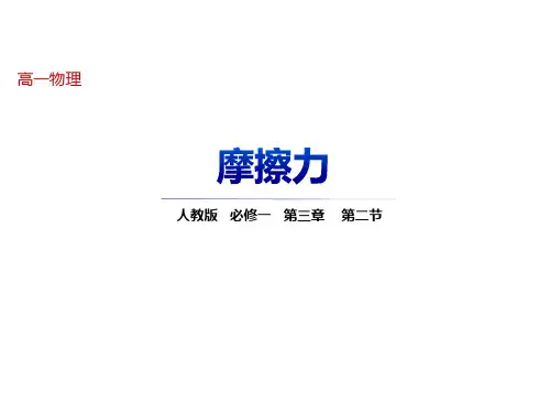 摩擦力课件-高一上学期物理人教版(2019)必修第一册