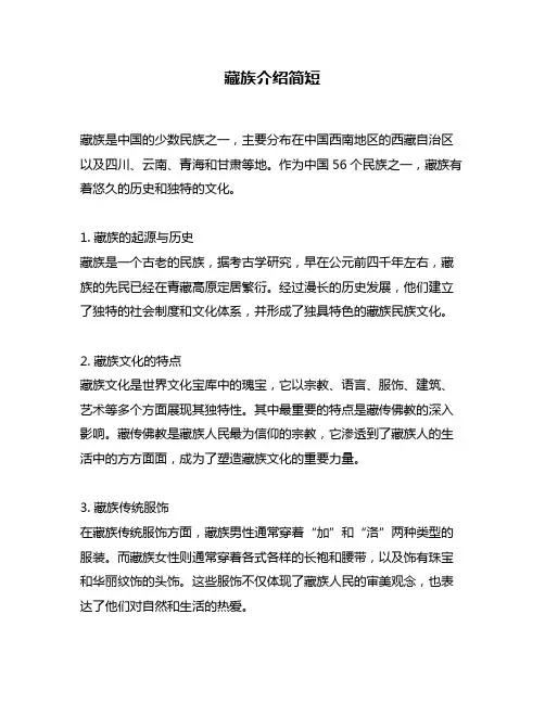 藏族介绍简短