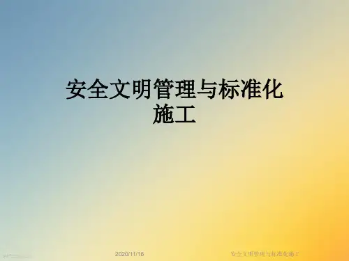 安全文明管理与标准化施工