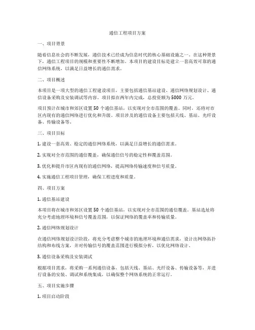 通信工程项目方案
