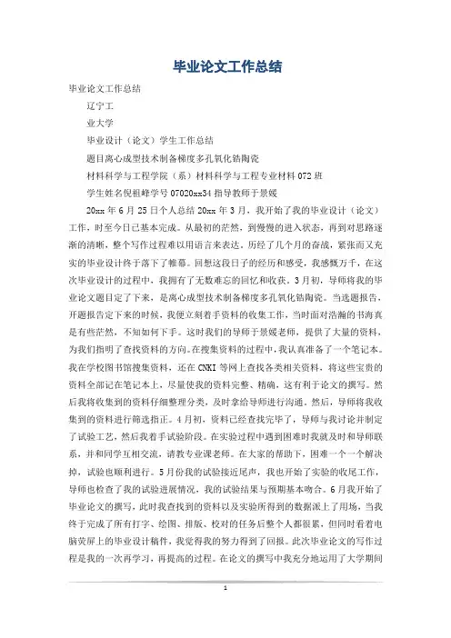 毕业论文工作总结_2