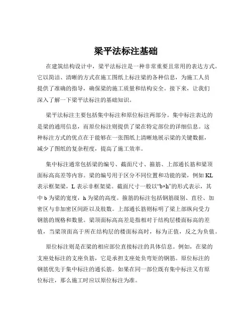 梁平法标注基础