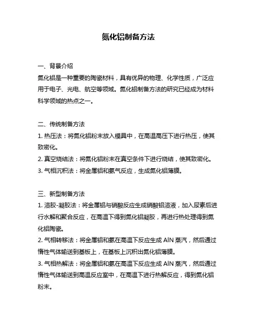 氮化铝制备方法