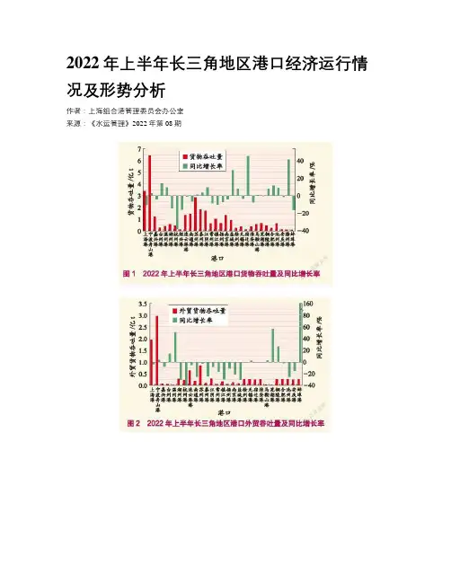 2022年上半年长三角地区港口经济运行情况及形势分析