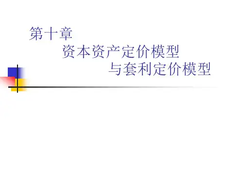 资本资产定价模型与套利定价理论.pptx