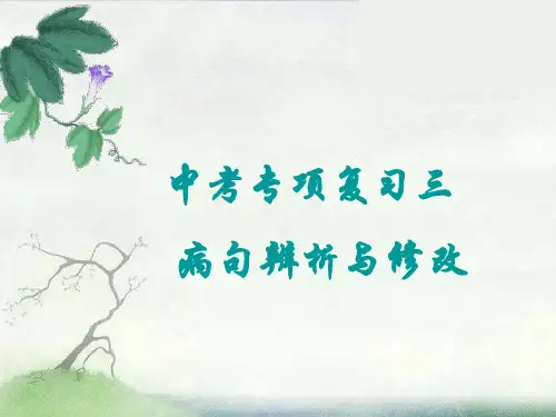 中考专题复习病句类型与修改方法