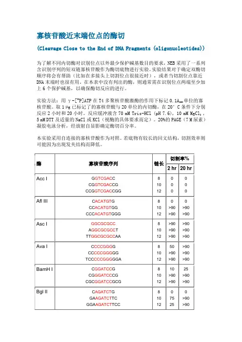 酶切位点所加保护碱基