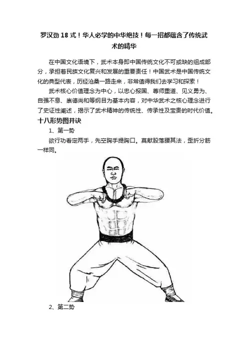 罗汉劲18式！华人必学的中华绝技！每一招都蕴含了传统武术的精华