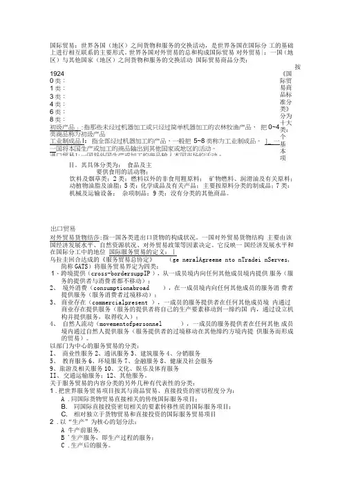 国际贸易实务(三)知识总结-精华00891