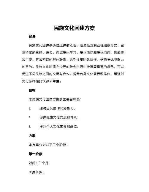 民族文化团建方案