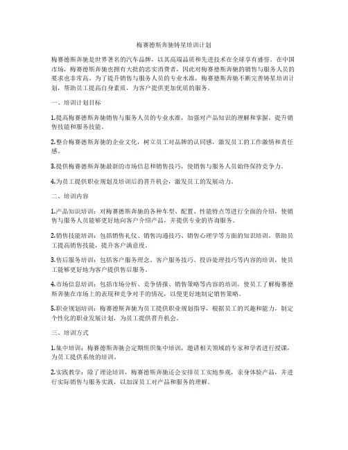 梅赛德斯奔驰铸星培训计划