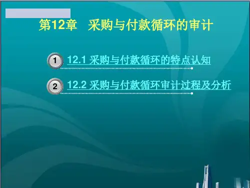 采购与付款循环的审计