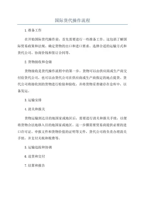 国际货代操作流程