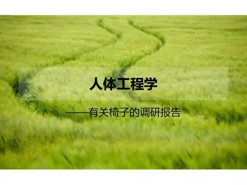 人体工程学工作椅于休闲椅调研 共55页PPT资料