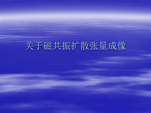 关于磁共振扩散张量成像课件