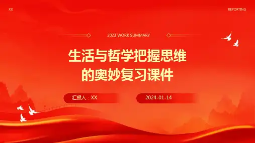 生活与哲学把握思维的奥妙复习课件