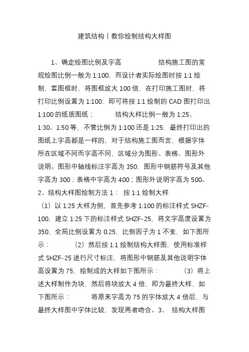 建筑结构丨教你绘制结构大样图
