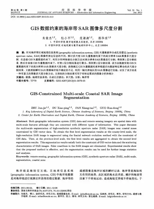 GIS数据约束的海岸带SAR图像多尺度分割