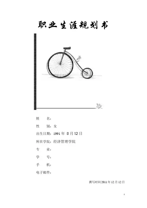 经济类专业职业生涯规划