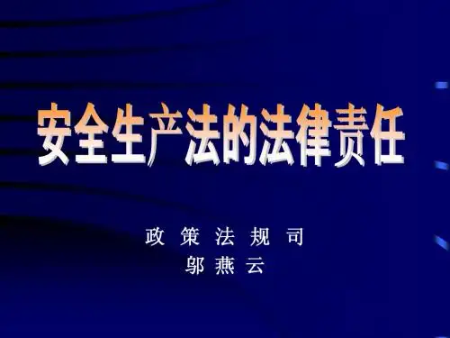 安全生产法的法律责任