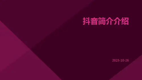 抖音简介介绍