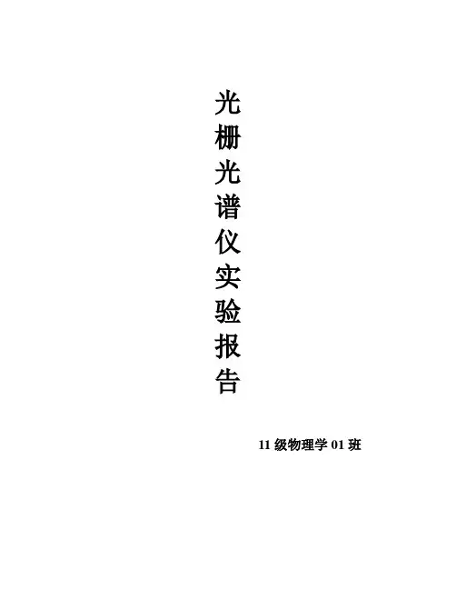 光栅光谱实验报告