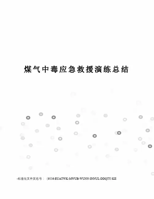 煤气中毒应急救援演练总结
