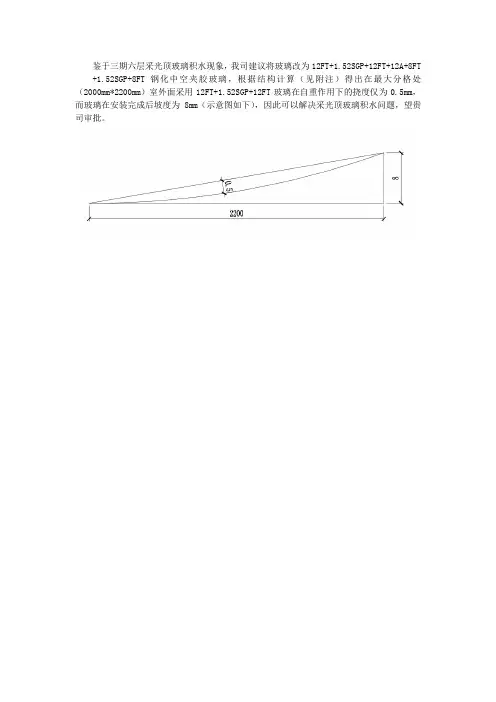 采光顶玻璃挠度计算书