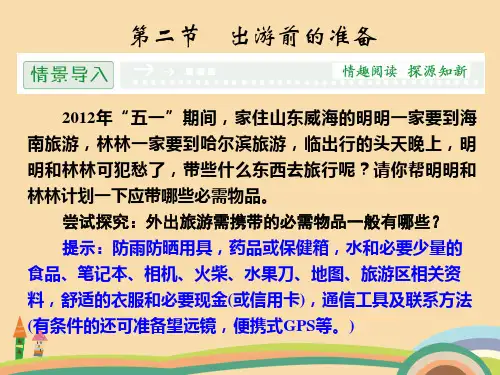 高二地理出游前的准备PPT优秀课件