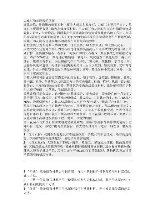 大理石与花岗岩