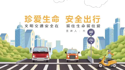 珍爱生命安全出行交通安全安全教育课件PPT(完美版)珍爱生命安全出行