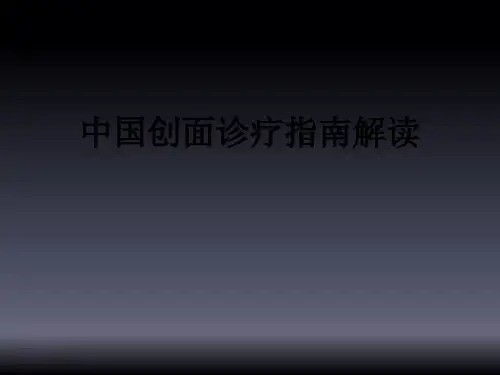 中国创面诊疗指南解读ppt课件