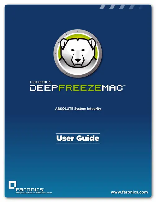 Deep Freeze Mac 用户指南说明书