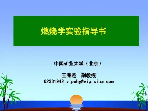 燃烧学实验指导书